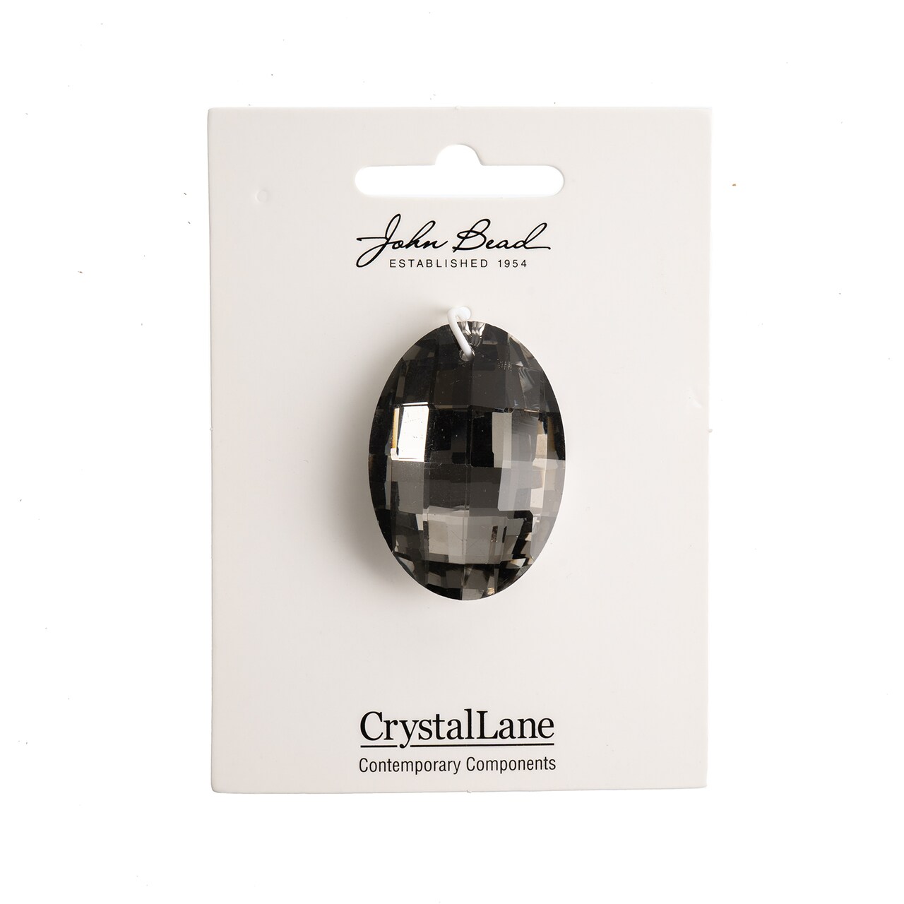 Crystal Lane DIY 27x37mm Oval Faceted Crystal Glass Pendants, 1pc